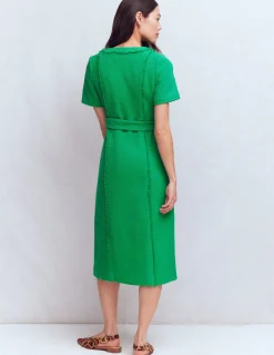 Boden Tenues De Travail|Robes & Combinaisons-Robe texturée Ruth à fermeture zippée Vert des Highlands