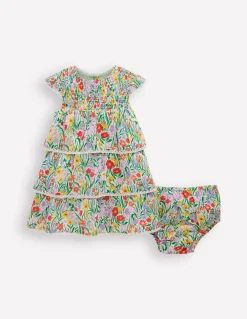 Boden Robes|Ensembles Assortis-Robe tissée à volants Motif Spring Floral multi