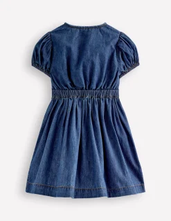 Boden Robes-Robe tissée nouée sur le devant Délavage Vintage Léger