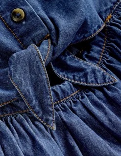 Boden Robes-Robe tissée nouée sur le devant Délavage Vintage Léger