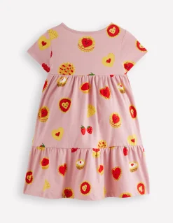 Boden Robes-Robe tournoyante Ariel en jersey Friandises rose vintage