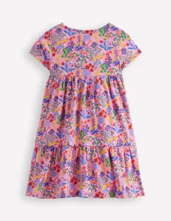 Boden Robes-Robe tournoyante Ariel en jersey Motif Garden Floral rose reine-des-près