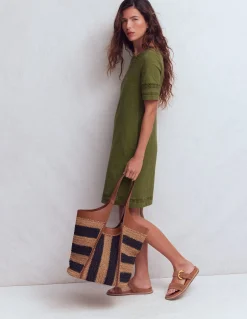 Boden Robes & Combinaisons|Robes Coupe Petite-Robe T-shirt Hattie en jersey Olive