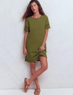 Boden Robes & Combinaisons|Robes Coupe Petite-Robe T-shirt Hattie en jersey Olive
