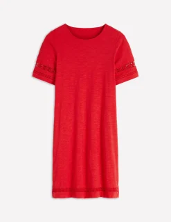 Boden Robes & Combinaisons|Robes Coupe Petite-Robe T-shirt Hattie en jersey Corail rouge