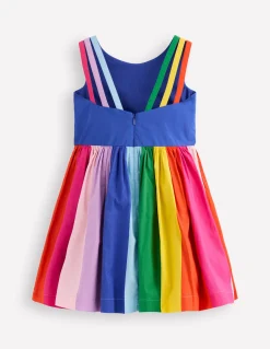 Boden Robes-Robe évasée à bretelles multiples Arc-en-ciel bleu saphir