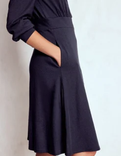 Boden Tenues De Travail|Robes & Combinaisons-Robe-chemise courte en jersey Orla Bleu marine