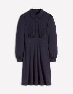 Boden Tenues De Travail|Robes & Combinaisons-Robe-chemise courte en jersey Orla Bleu marine