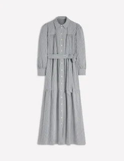 Boden Robes & Combinaisons|Longues-Robe-chemise longue Ellie en coton Rayé texturé