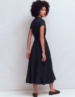 Boden Tenues De Travail|Robes & Combinaisons-Robe-chemise Marcia en jersey Bleu marine