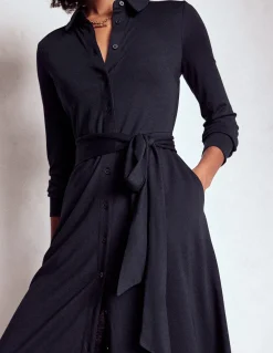 Boden Tenues De Travail|Robes & Combinaisons-Robe-chemise Marcia en jersey Bleu marine