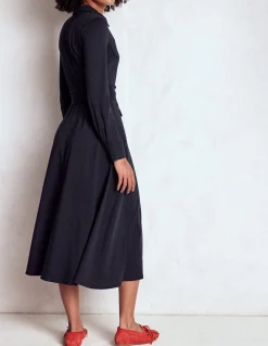 Boden Tenues De Travail|Robes & Combinaisons-Robe-chemise Marcia en jersey Bleu marine