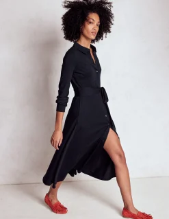 Boden Tenues De Travail|Robes & Combinaisons-Robe-chemise Marcia en jersey Bleu marine