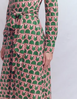 Boden Tenues De Travail|Robes & Combinaisons-Robe-chemise Marcia en jersey Vert chasseur, motif Heart Link