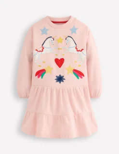 Boden Robes-Rob-sweat taille basse Appliqués rose craie