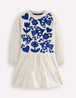 Boden Robes-Rob-sweat taille basse Appliqué avoine chiné