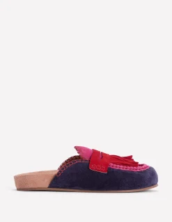 Boden Chaussures Plates-Sabots Etta façon mules avec franges Colourblock