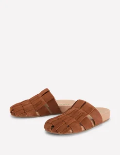 Boden Chaussures Plates-Sabots Loretta à brides multiples Fauve