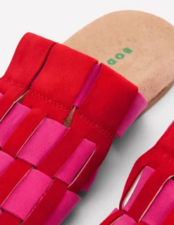 Boden Chaussures Plates-Sabots Loretta à brides multiples Rose/rouge