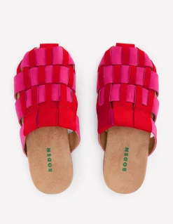 Boden Chaussures Plates-Sabots Loretta à brides multiples Rose/rouge