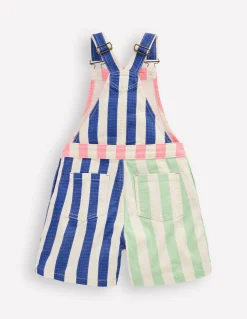 Boden Pantalons|Robes-Salopette courte Rayé pêle-mêle multi