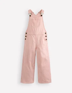 Boden Pantalons|Robes-Salopette large Rayé style coutil rose