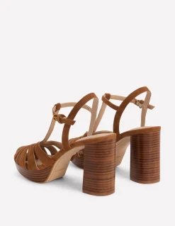 Boden Chaussures À Talons-Sandales à plateforme effet cage Fauve
