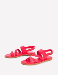 Boden Chaussures Plates|Sandales-Sandales asymétriques ROUGE