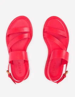 Boden Chaussures Plates|Sandales-Sandales asymétriques ROUGE