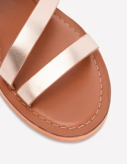 Boden Chaussures Plates|Sandales-Sandales asymétriques Fauve/doré