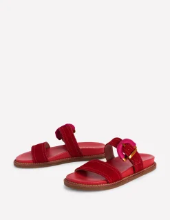 Boden Chaussures Plates|Sandales-Sandales Caryl à deux brides Rouge Vif (BN883)