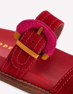 Boden Chaussures Plates|Sandales-Sandales Caryl à deux brides Rouge Vif (BN883)