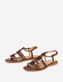 Boden Chaussures Plates|Sandales-Sandales nouées à brides multiples Fauve