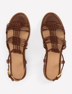 Boden Chaussures Plates|Sandales-Sandales nouées à brides multiples Fauve