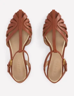 Boden Chaussures Plates|Sandales-Sandales plates effet cage Fauve