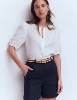 Boden Shorts-Short Belgravia en lin Bleu marine