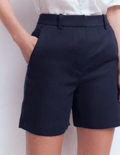 Boden Shorts-Short Belgravia en lin Bleu marine