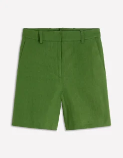 Boden Shorts-Short Belgravia en lin Vert promenade