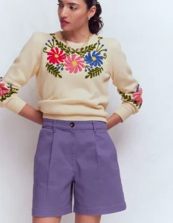 Boden Shorts-Short chino Chardon violet