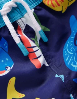 Boden Maillots & Tenues De Plage-Short de bain Requins bleu marine universitaire
