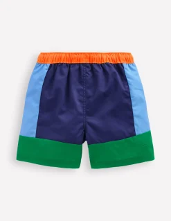 Boden Maillots & Tenues De Plage-Short de bain Colourblock bleu et vert