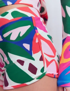 Boden Maillots De Bain-Short de bain Multi, motif Leafy Cascade