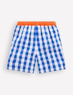 Boden Maillots & Tenues De Plage-Short de bain Vichy Bleu
