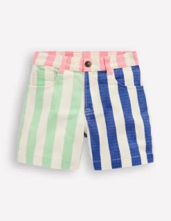 Boden Shorts-Short en jean Rayé pêle-mêle multi