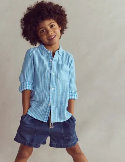 Boden Shorts-Short en jean doux Délavage Vintage Léger