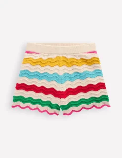 Boden Shorts|Ensembles Assortis-Short en maille pointelle Arc-en-ciel multi ivoire