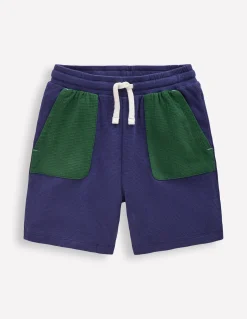 Boden Shorts-Short en nid d’abeille Bleu Marine