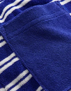 Boden Shorts-Short en éponge Bleu mazarine et ivoire