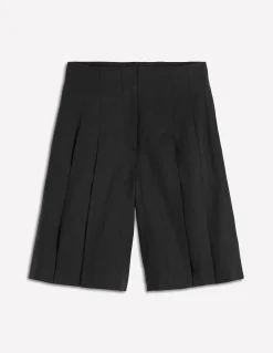 Boden Shorts-Short Highbury plissé en lin Noir