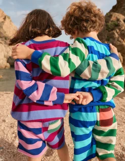 Boden Shorts|Ensembles Assortis-Short imprimé en jersey Rayé pêle-mêle multi